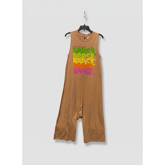 FARM Rio Pants - FARM RIO Jumpsuit Beige Tan Multicolor Print - Size XS - NWT